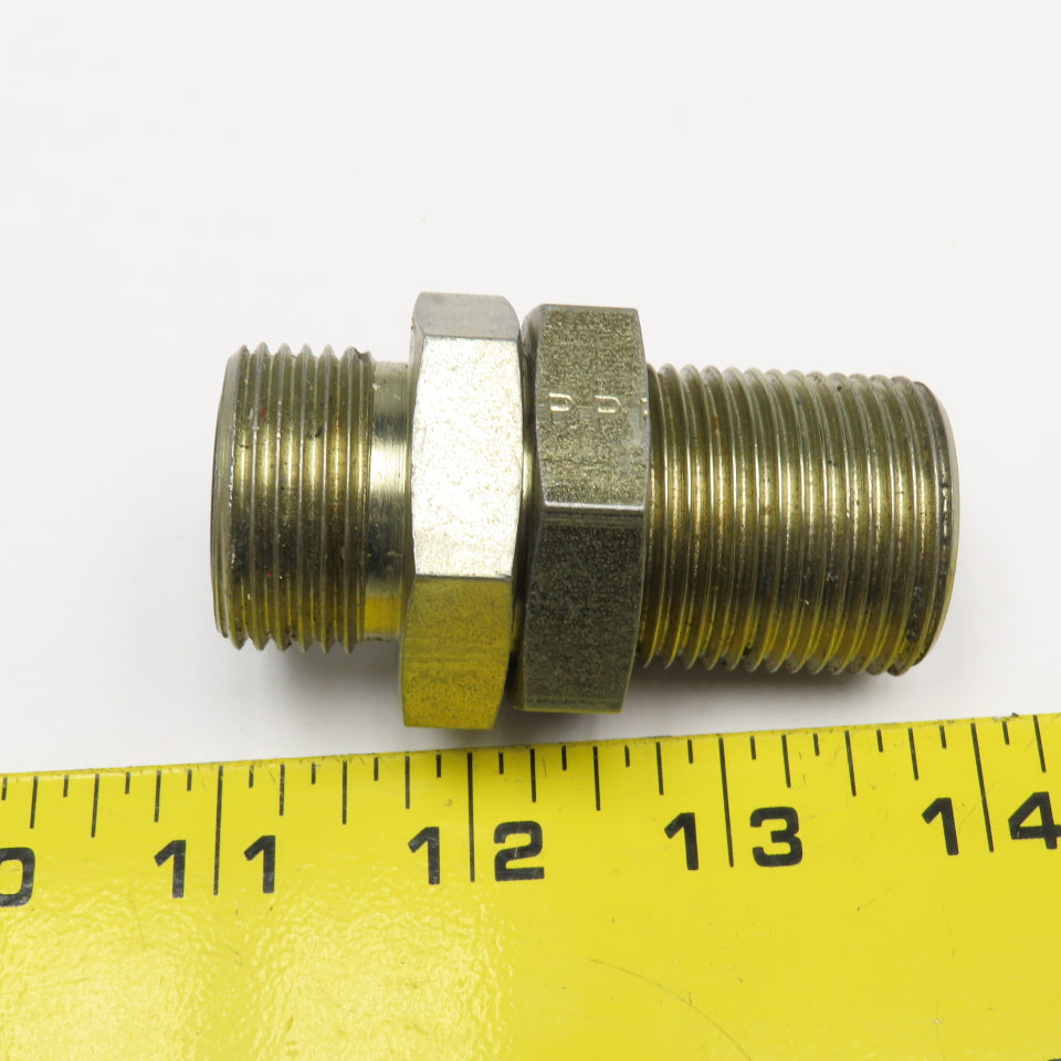 7/8" (-14) O-Ring Face x 7/8" (-14) O-Ring Face Hydraulic Bulkhead