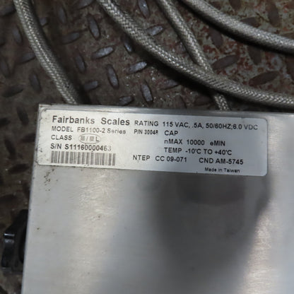 Fairbanks 6200 20,000 Lbs Cap. 7' x 5' x 10"H Pallet Floor Scales W/Display 115V