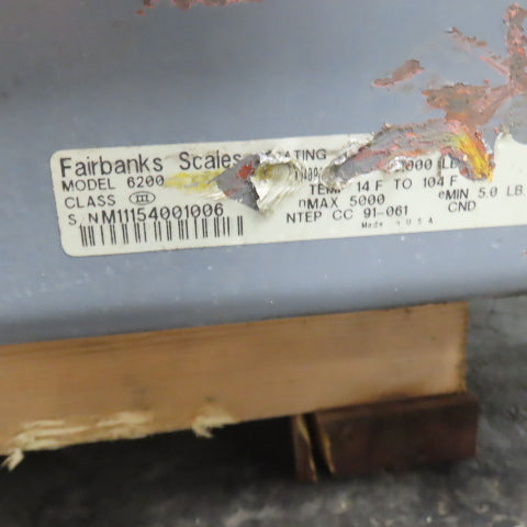 Fairbanks 6200 20,000 Lbs Cap. 7' x 5' x 10"H Pallet Floor Scales W/Display 115V