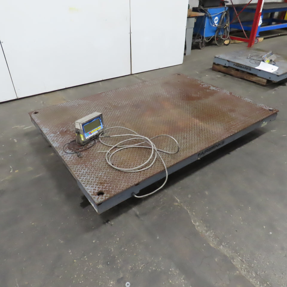 Fairbanks 6200 20,000 Lbs Cap. 7' x 5' x 10"H Pallet Floor Scales W/Display 115V