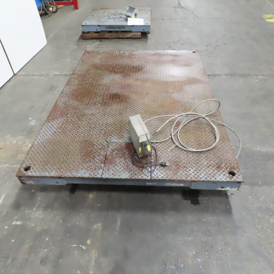 Fairbanks 6200 20,000 Lbs Cap. 7' x 5' x 10"H Pallet Floor Scales W/Display 115V