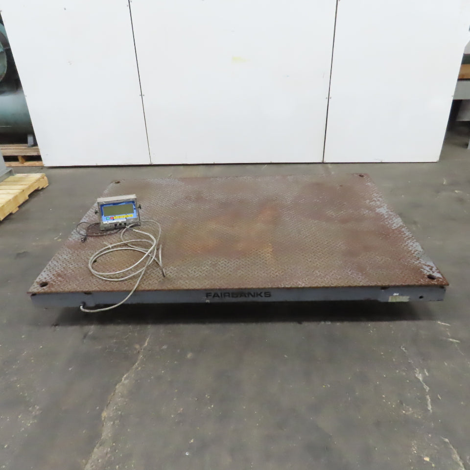 Fairbanks 6200 20,000 Lbs Cap. 7' x 5' x 10"H Pallet Floor Scales W/Display 115V