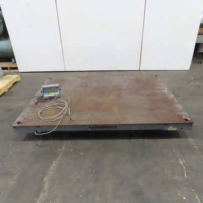 Fairbanks 6200 20,000 Lbs Cap. 7' x 5' x 10"H Pallet Floor Scales W/Display 115V