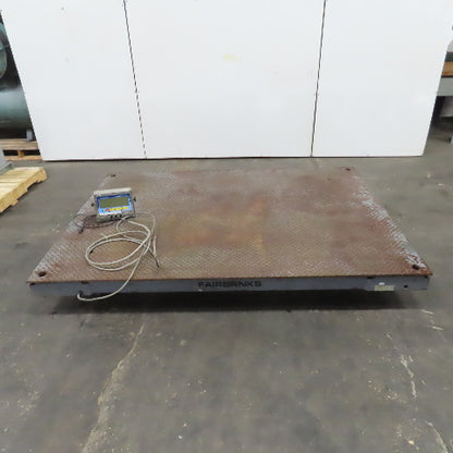 Fairbanks 6200 20,000 Lbs Cap. 7' x 5' x 10"H Pallet Floor Scales W/Display 115V