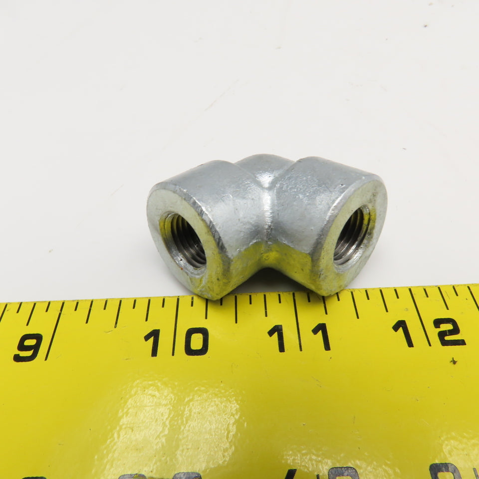 1/4" Galvanized Steel Thick Wall Hydraulic Elbow 90° Lot of 2