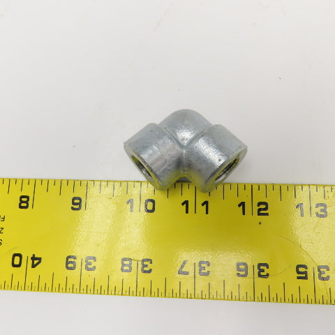 1/4" Galvanized Steel Thick Wall Hydraulic Elbow 90° Lot of 2