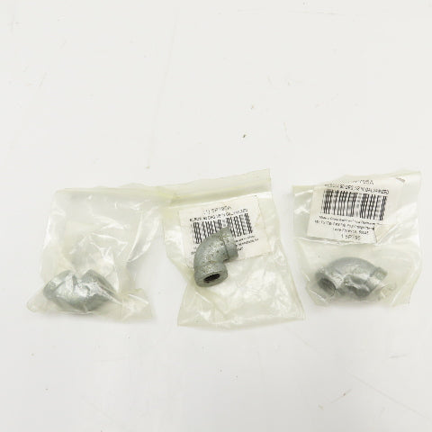 1/8" Galvanized Steel Hydraulic Elbow 90-? Lot Of 3