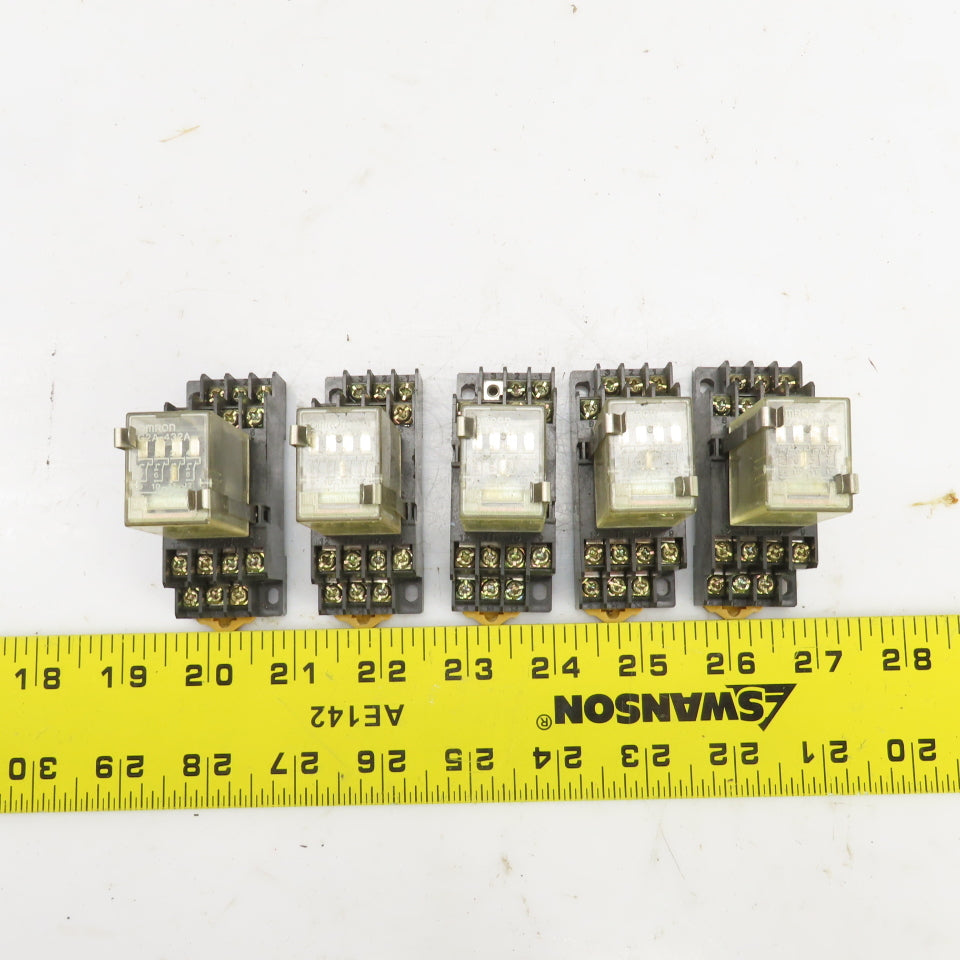 Omron G2A-432A 24VDC Relay W/Base 01X4YT Lot Of 5