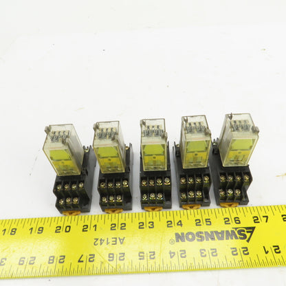 Omron G2A-432A 24VDC Relay W/Base 01X4YT Lot Of 5