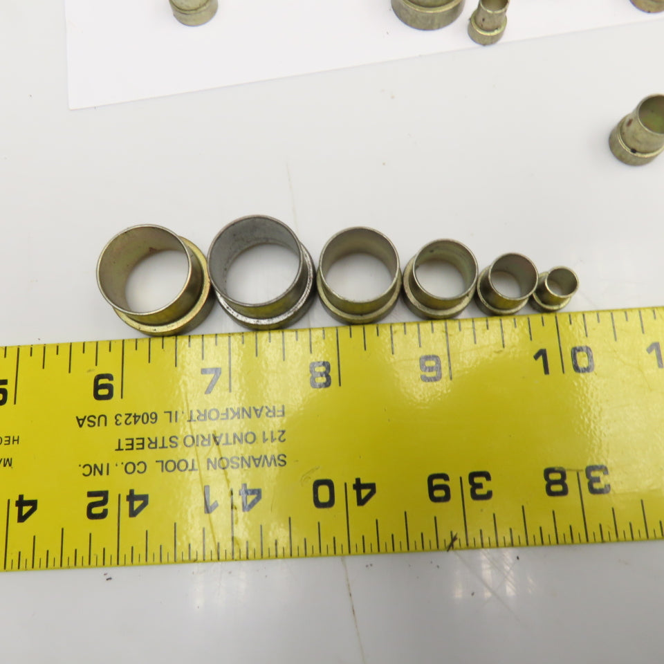 Misc. Compression Sleeve Ferrule 3/4", 5/8" 3/8" Lot Of 75+