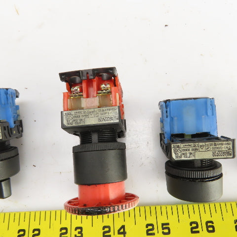Fuji AR22 Mixed Lot Of Push Buttons E-Stop Selector Switch 250V Lot Of 5