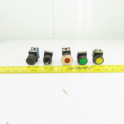 Fuji AR22 Mixed Lot Of Push Buttons E-Stop Selector Switch 250V Lot Of 5
