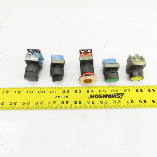 Fuji AR22 Mixed Lot Of Push Buttons E-Stop Selector Switch 250V Lot Of 5