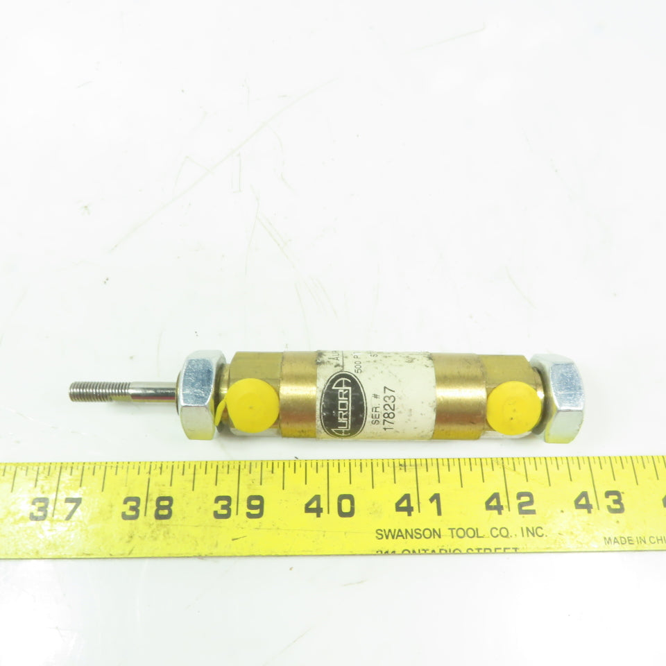 Aurora S2838 Brass Air Cylinder 3/4" Bore 1/2" Stroke 500PSI Max