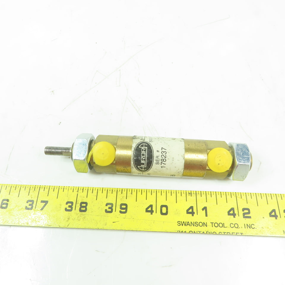 Aurora S2838 Brass Air Cylinder 3/4" Bore 1/2" Stroke 500PSI Max