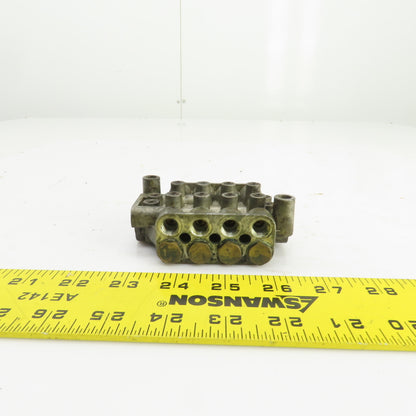 8 Port Dual Output Piston Lubricator Manifold