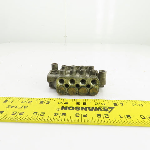 8 Port Dual Output Piston Lubricator Manifold