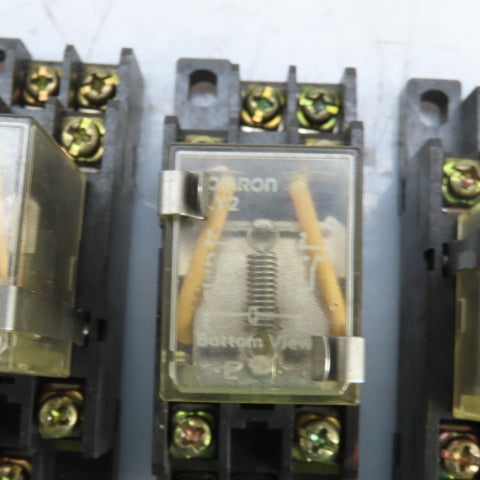 Omron LY2 Relay Socket W/Base 0394Y3 Lot Of 7 24vdc Coil