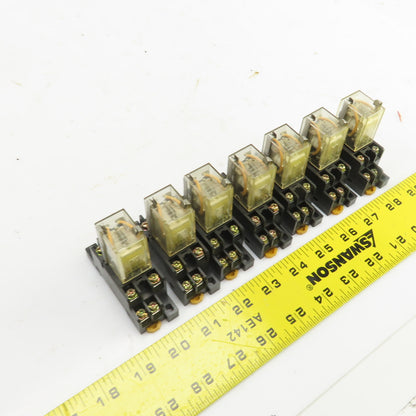 Omron LY2 Relay Socket W/Base 0394Y3 Lot Of 7 24vdc Coil