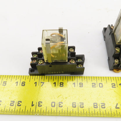 Omron LY2 Relay Socket W/Base 0394Y3 Lot Of 7 24vdc Coil
