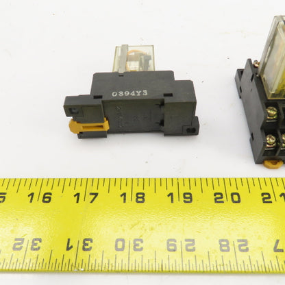 Omron LY2 Relay Socket W/Base 0394Y3 Lot Of 7 24vdc Coil