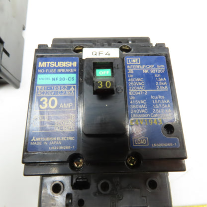 Mitsubishi NF30-CS Circuit Breaker 500VAC 5A 15A 20A 30A Lot Of 5