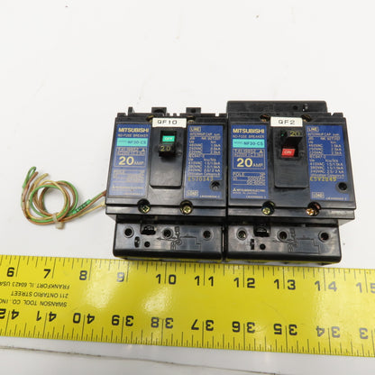 Mitsubishi NF30-CS Circuit Breaker 500VAC 5A 15A 20A 30A Lot Of 5