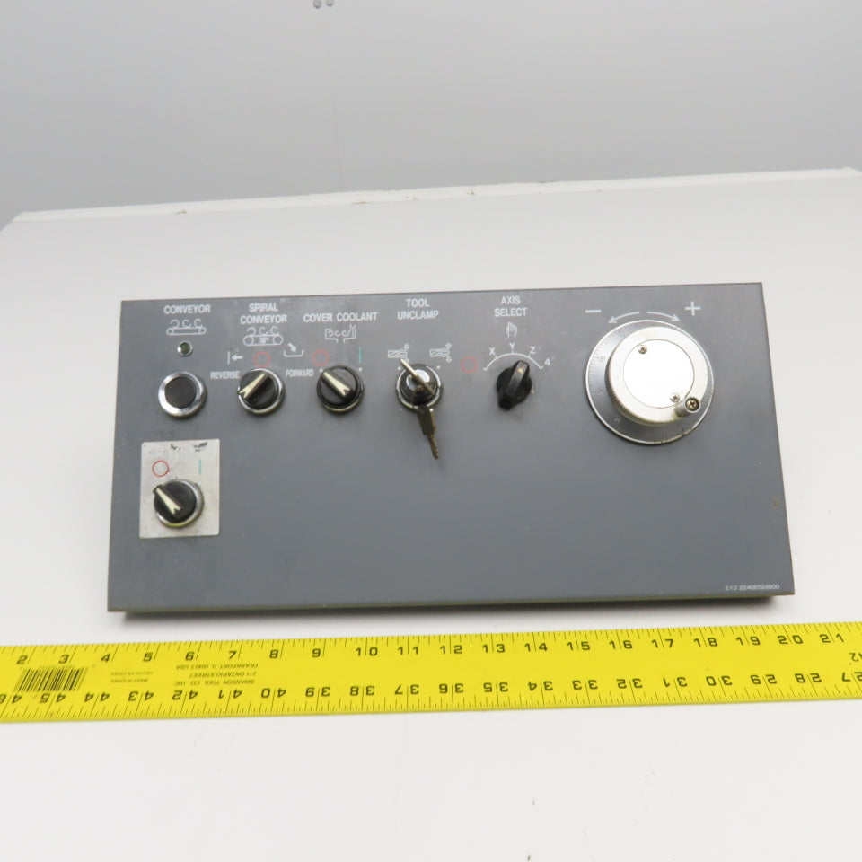 Mazak FH580/40 22406293900 Operator Control Chip Conveyor Switch Board