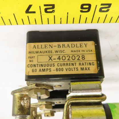 Allen Bradley X-402028 60 Amp 600V Fuse Holder W/FRS-R-50 Fuses
