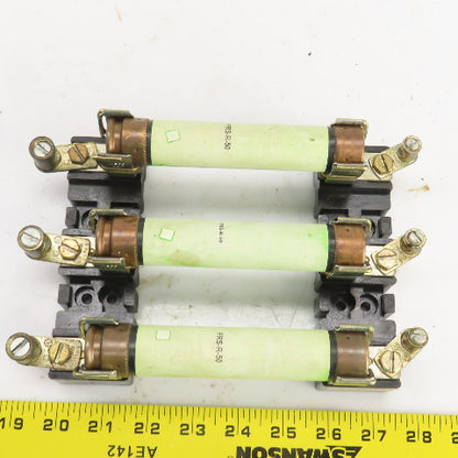 Allen Bradley X-402028 60 Amp 600V Fuse Holder W/FRS-R-50 Fuses