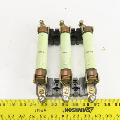 Allen Bradley X-402028 60 Amp 600V Fuse Holder W/FRS-R-50 Fuses