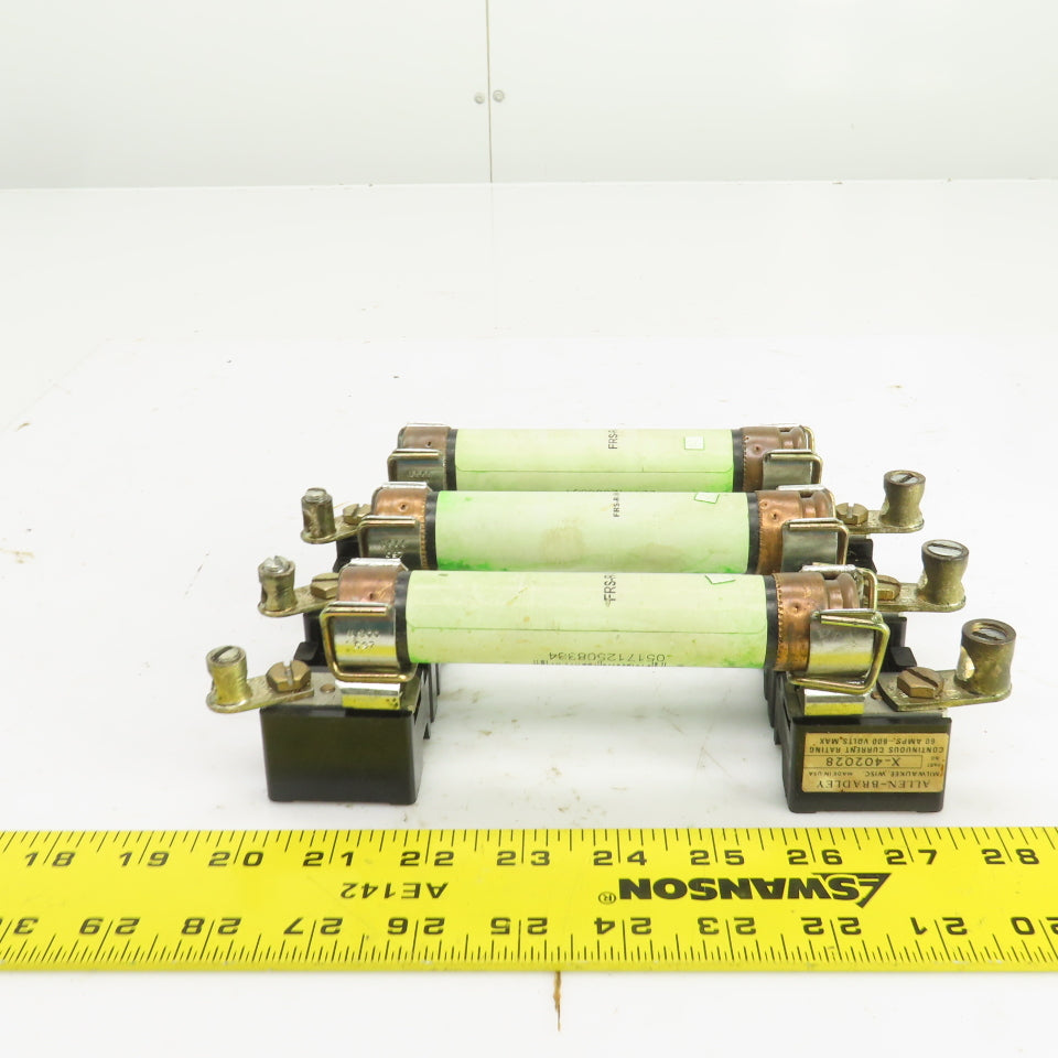 Allen Bradley X-402028 60 Amp 600V Fuse Holder W/FRS-R-50 Fuses