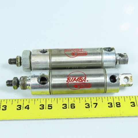 Bimba CF-091-DXP Pneumatic Cylinder 1-1/16" Bore 1" Stroke Lot of 2
