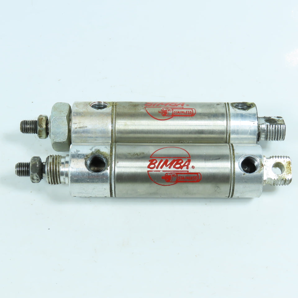 Bimba CF-091-DXP Pneumatic Cylinder 1-1/16" Bore 1" Stroke Lot of 2