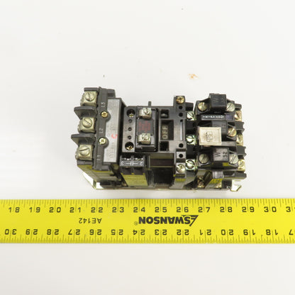 Allen Bradley 509-B0D Ser B Size 1 27A Motor Starter 120V Coil 7-1/2-10HP 600V