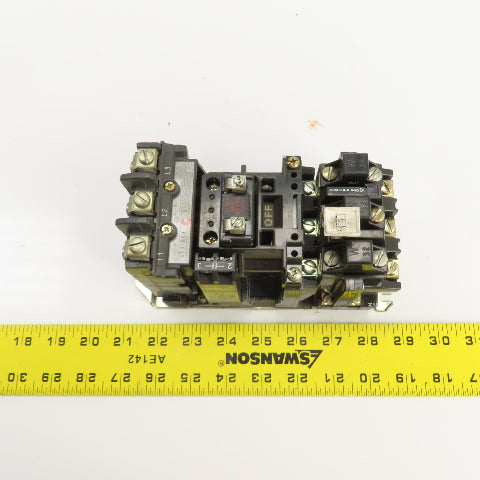 Allen Bradley 509-B0D Ser B Size 1 27A Motor Starter 120V Coil 7-1/2-10HP 600V