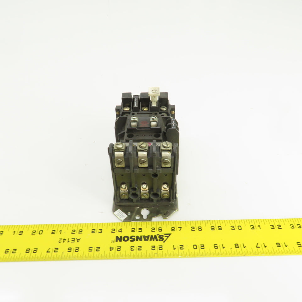 Allen Bradley 509-B0D Ser B Size 1 27A Motor Starter 120V Coil 7-1/2-10HP 600V