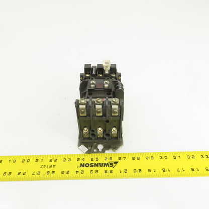 Allen Bradley 509-B0D Ser B Size 1 27A Motor Starter 120V Coil 7-1/2-10HP 600V