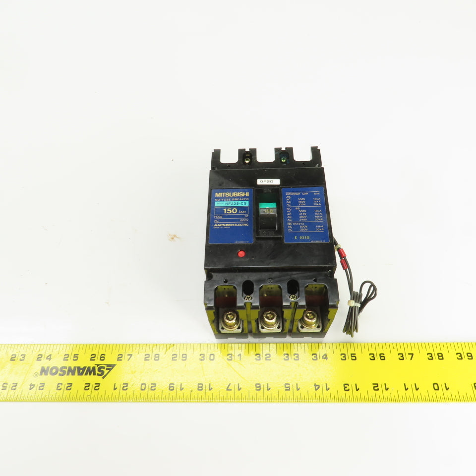 Mitsubishi NF225-CS 150A 600VAC No-Fuse Breaker 3 Pole