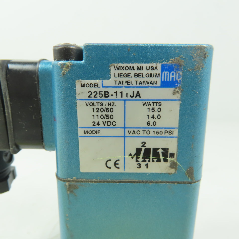 MAC 225B-111JA 1/4" Pneumatic Solenoid Control Valve