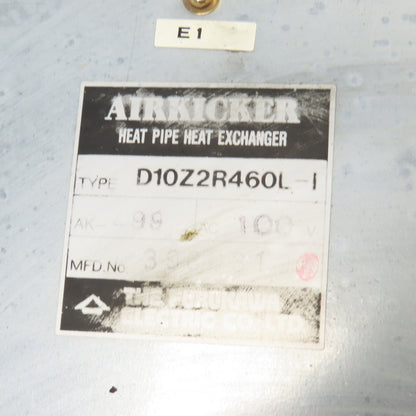 Furukawa D10Z2R460L-I Airkicker Heat Pipe Heat Exchanger 920×423×130mm 100V