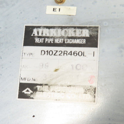 Furukawa D10Z2R460L-I Airkicker Heat Pipe Heat Exchanger 920×423×130mm 100V