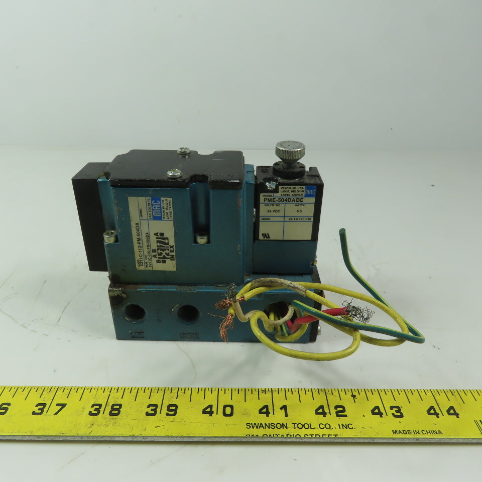 MAC 621C-112-PM-504DA & PME-504DABE Pneumatic Air Solenoid Valve 24VDC