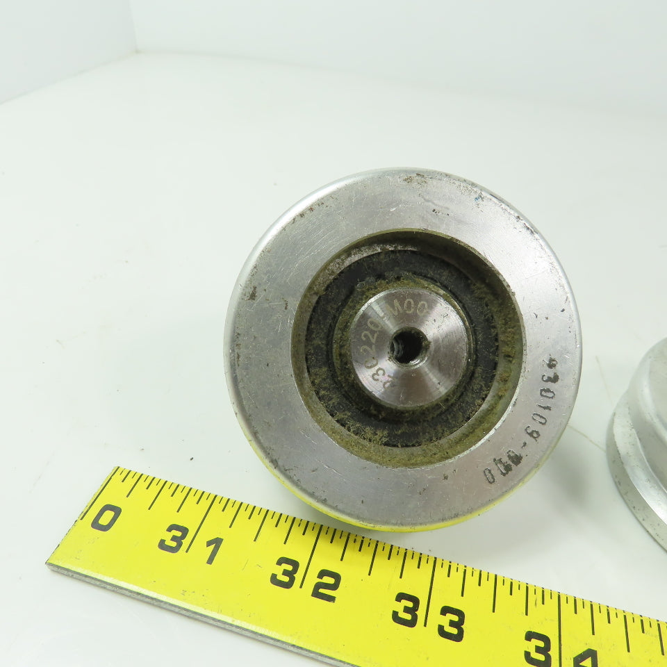 2" Diam Grooved Aluminum Wheel W Bearing and 1" Diam Axel Lot of 5