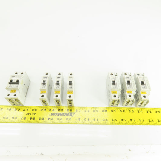Siemens 5SX22 5SX21 5SX9100 Circuit Breakers 480V/277V Mixed Lot Of 7
