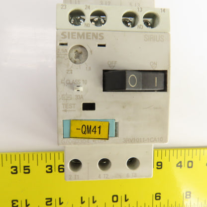 Siemens 3RV1011-1CA10 Motor Starter Circuit Breaker Protector 600V 1.8-2.5A Trip