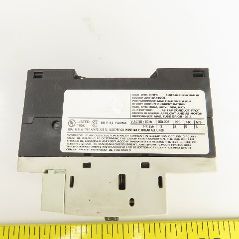 Siemens 3RV1011-1GA10 Motor Starter Circuit Breaker Protector 600V 4.5-6.3A Trip
