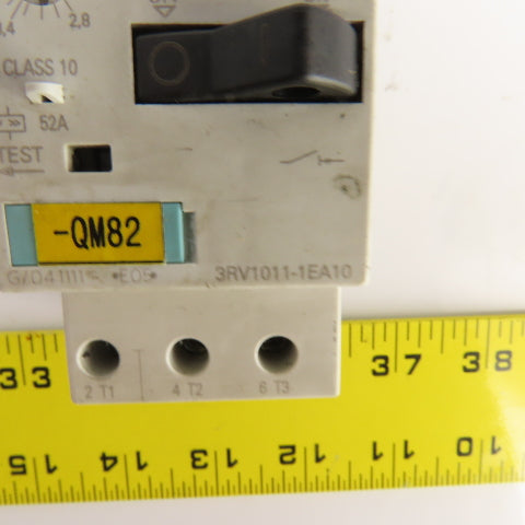 Siemens 3RV1011-1EA10 Motor Starter Circuit Breaker Protector 600V 2.8-4A Trip