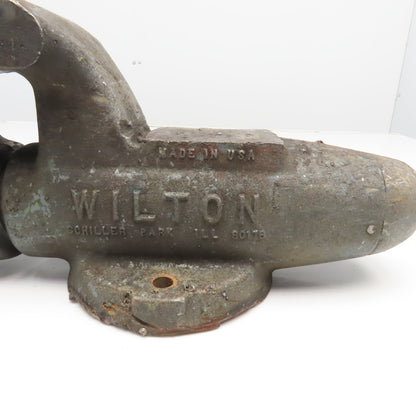 Wilton 4-1/2" x  8" Open Vintage Bullet Bench Vise With Soft Jaws Feb 1978