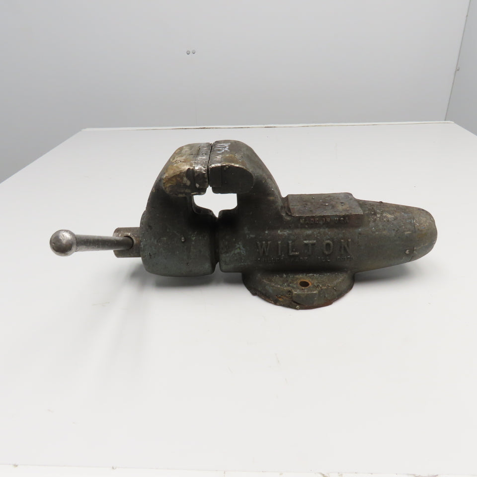 Wilton 4-1/2" x  8" Open Vintage Bullet Bench Vise With Soft Jaws Feb 1978